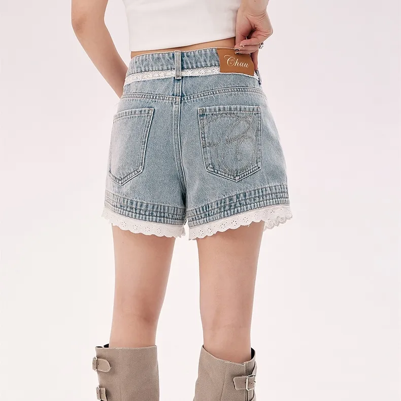 CHUU Denim Shorts Women's Light Denim Blue-2