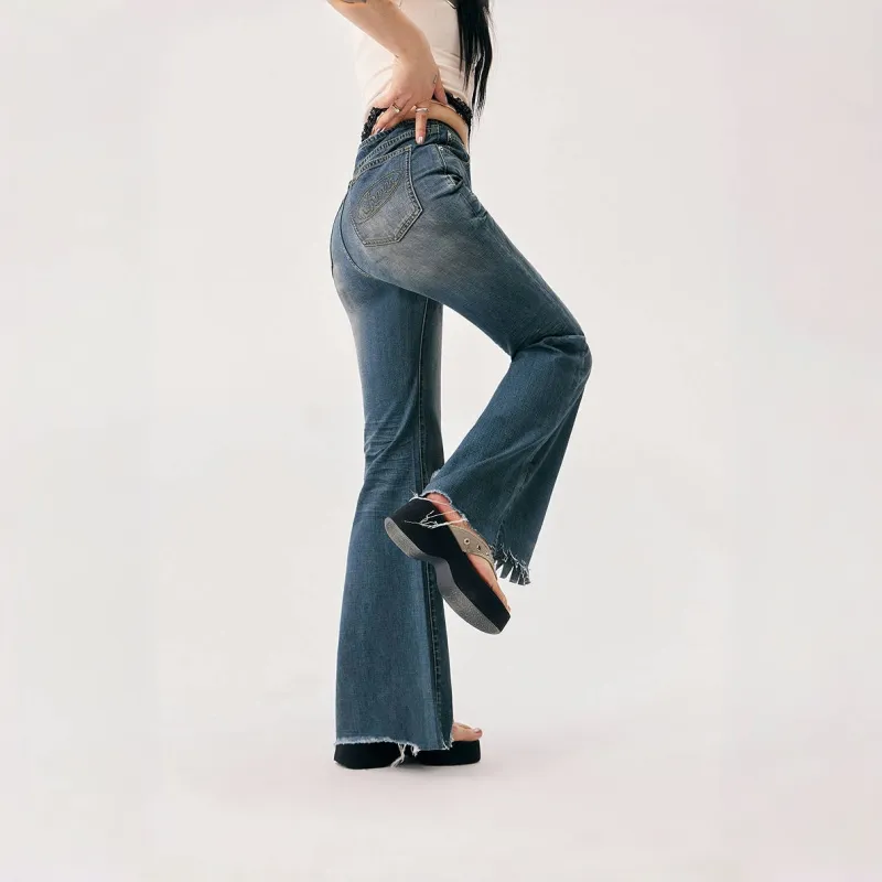 CHUU Jeans Women's Dark Denim Blue-3