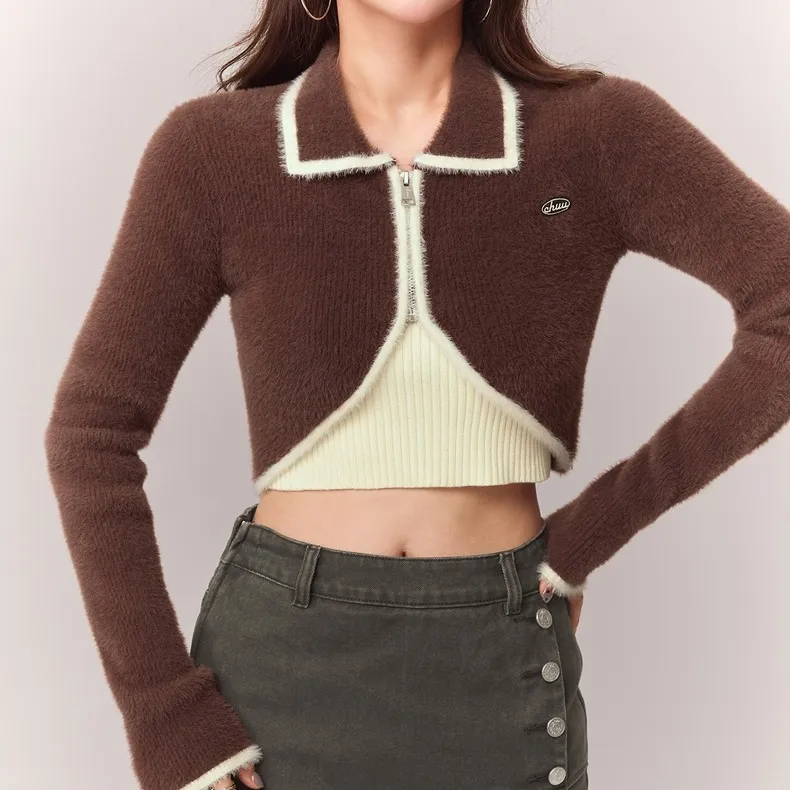 CHUU Knitwear Women's Red Brown-2