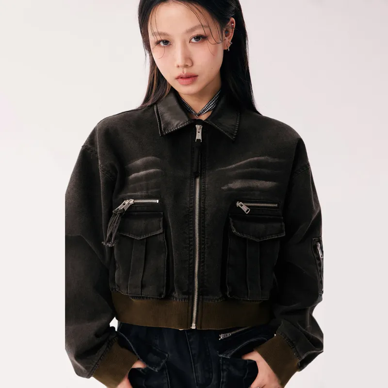 CHUU Denim Jacket Women's Black-2
