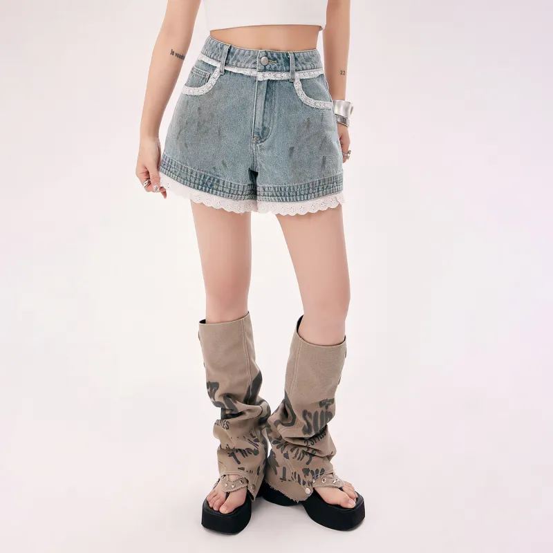 CHUU Denim Shorts Women's Light Denim Blue-3