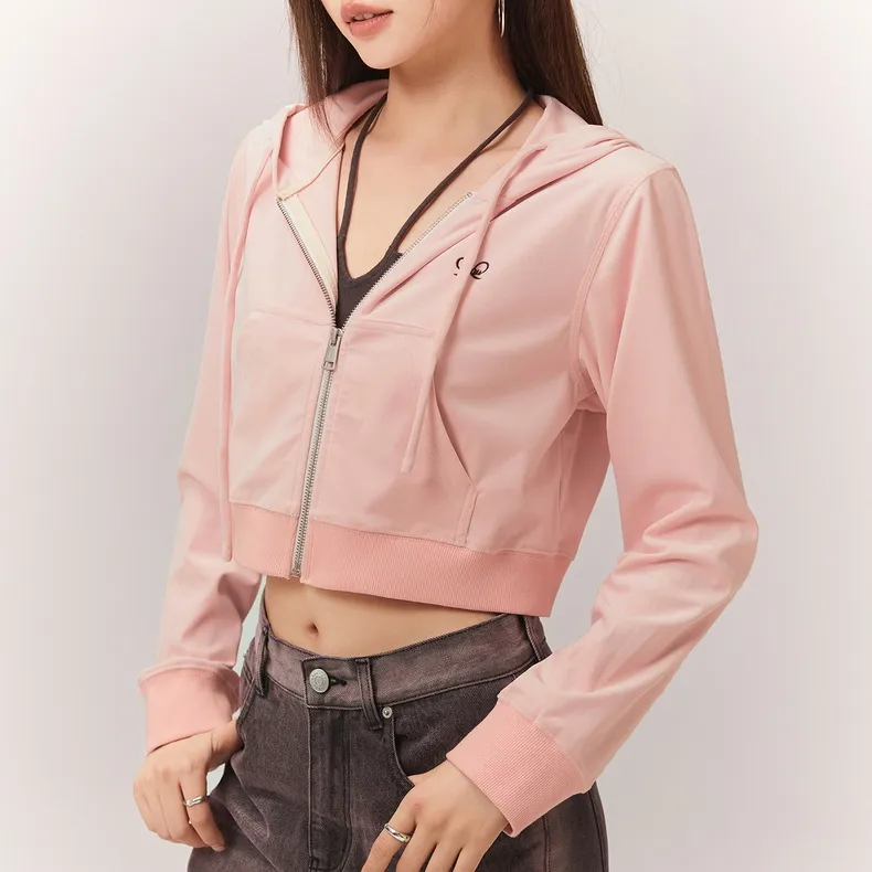 CHUU Cropped Coat Women's Light Pink-2