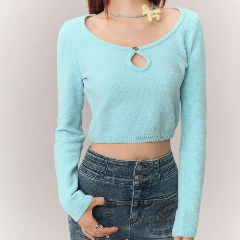 CHUU Knitwear Women's Baby Blue-2