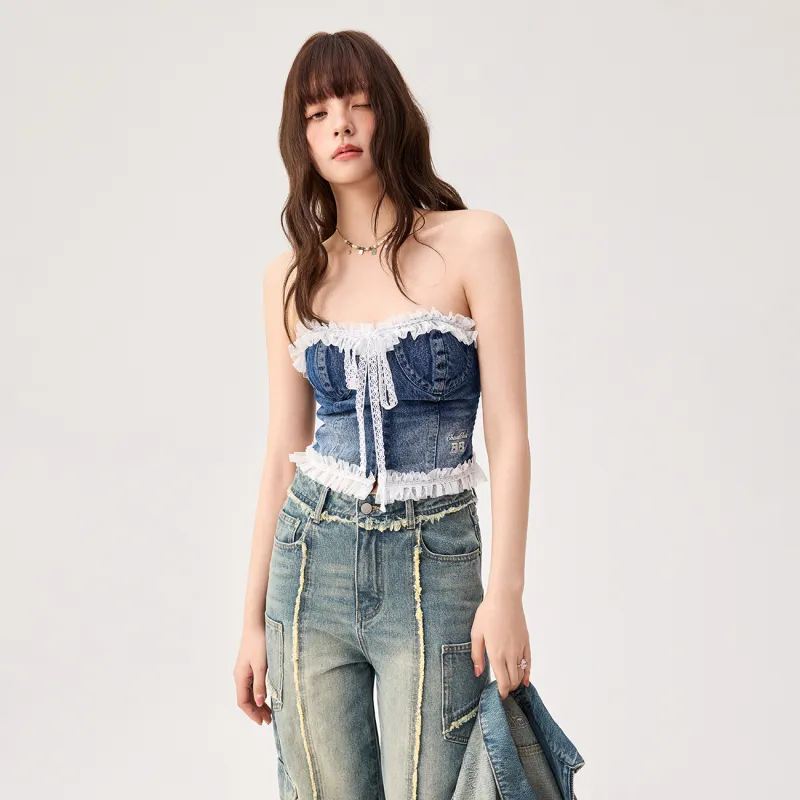 CHUU Tank Top Women's Dark Denim Blue-2