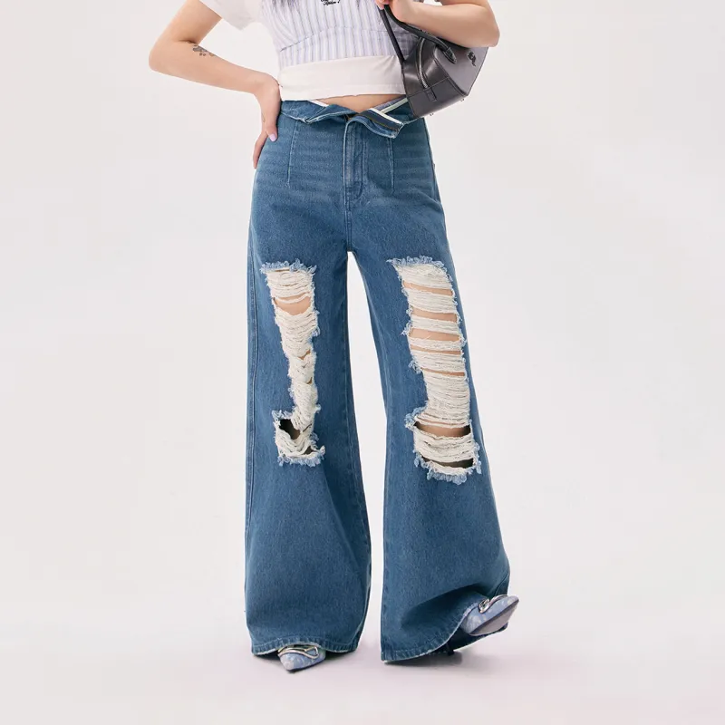 CHUU Jeans Women's Dark Denim Blue-2