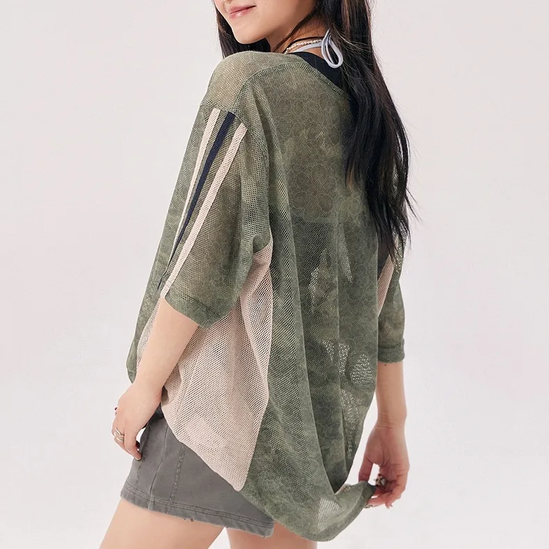 CHUU T Shirts Women's Green Camouflage-2