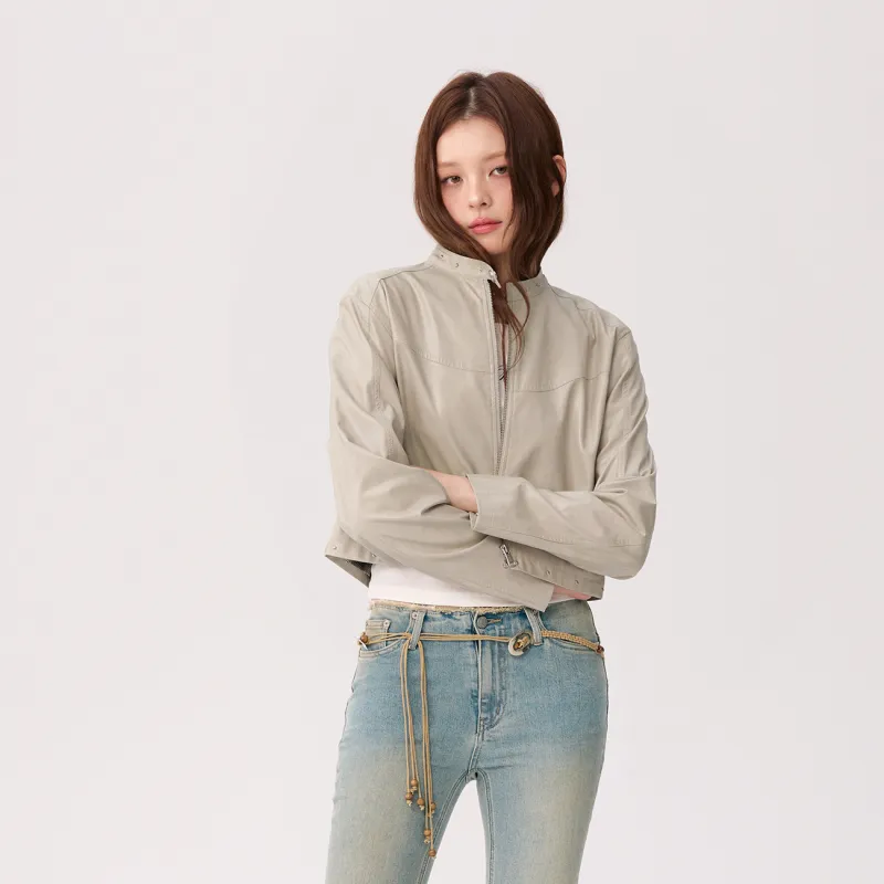 CHUU Cropped Coats Women's Light Gray-2