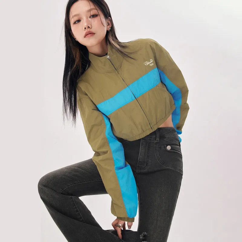 CHUU Cropped Coat Women's Mustard Green-2