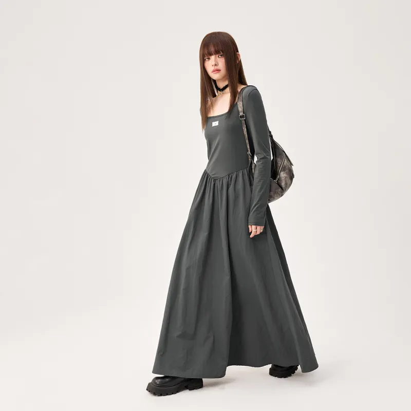 CHUU Long Sleeved Dresses Women's Carbon Gray-2