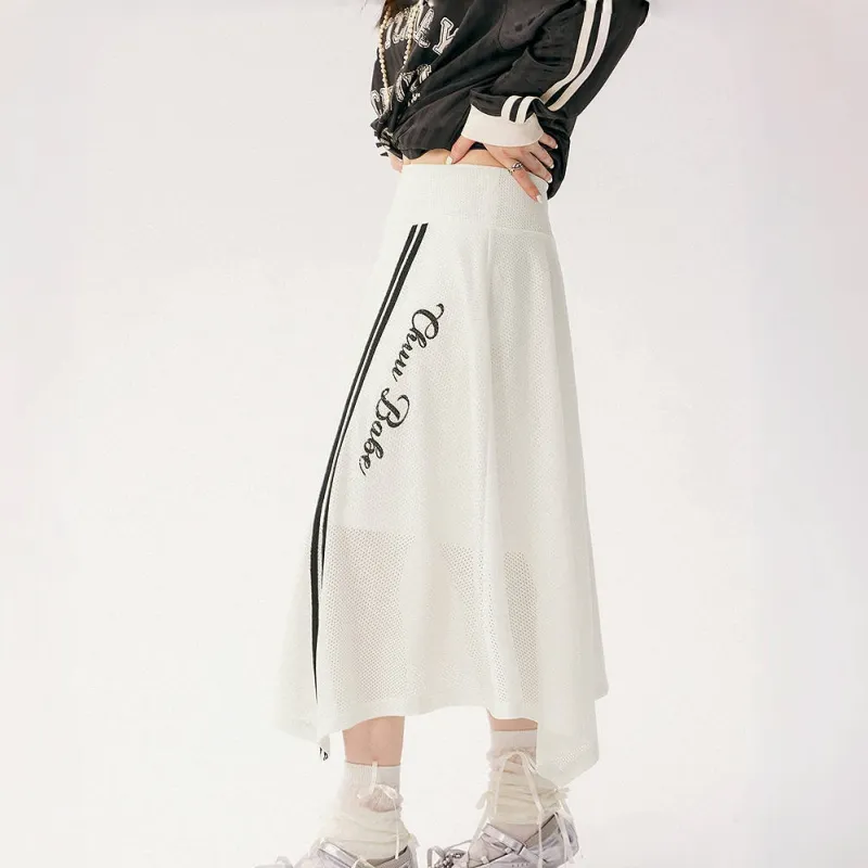 CHUU Casual Long Skirts Women's White-2