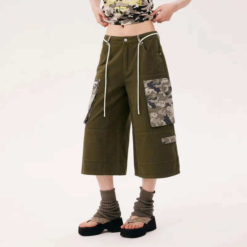 CHUU Casual Shorts Women's Mustard Green-2