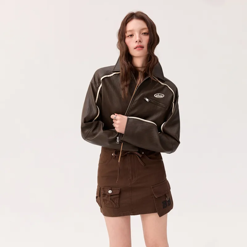 CHUU Cropped Coats Women's Brown-2