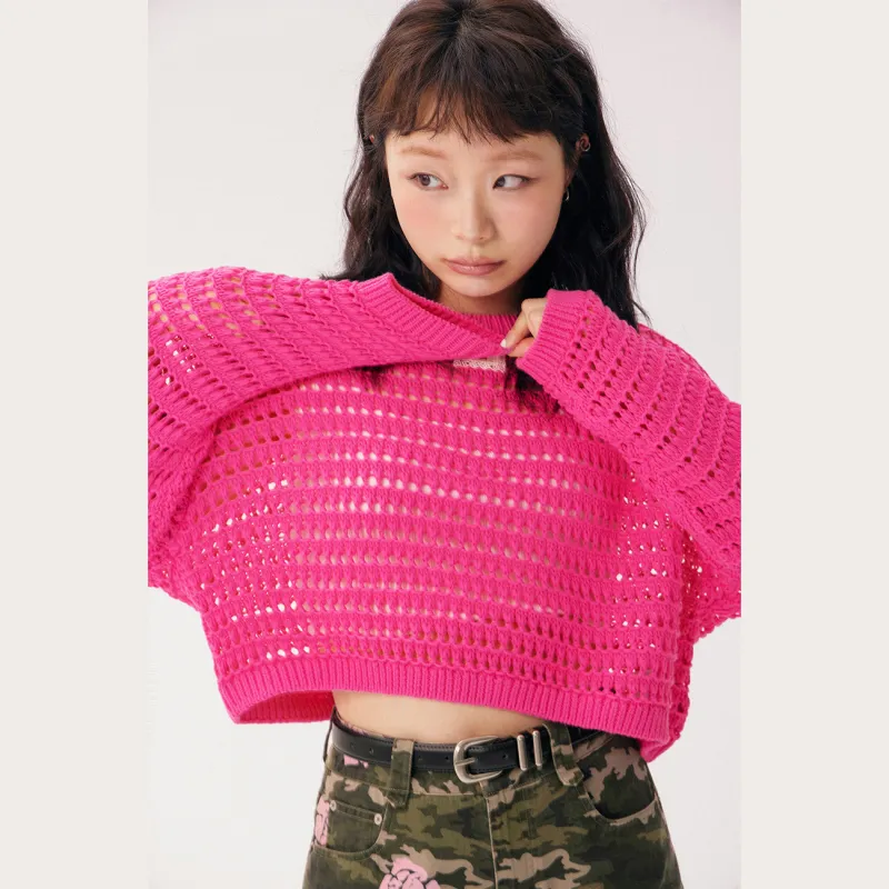 CHUU Knitwear Women's Dark Rose Red-2