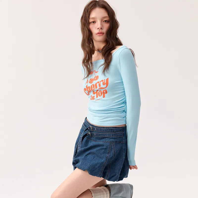 CHUU T Shirts Women's Baby Blue-2