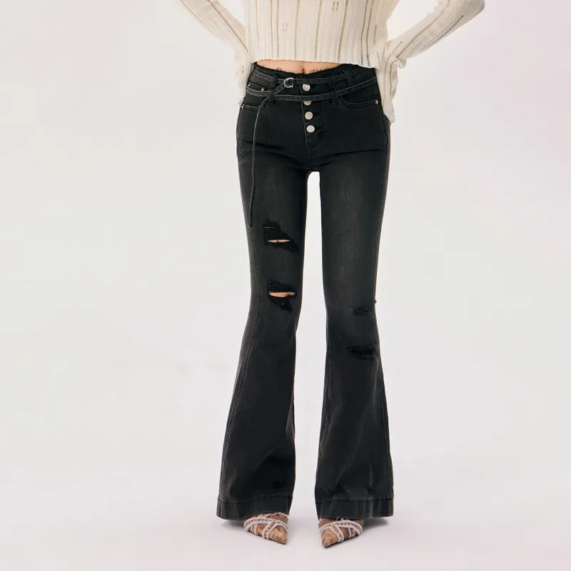 CHUU Jeans Women's Dark Gray-2