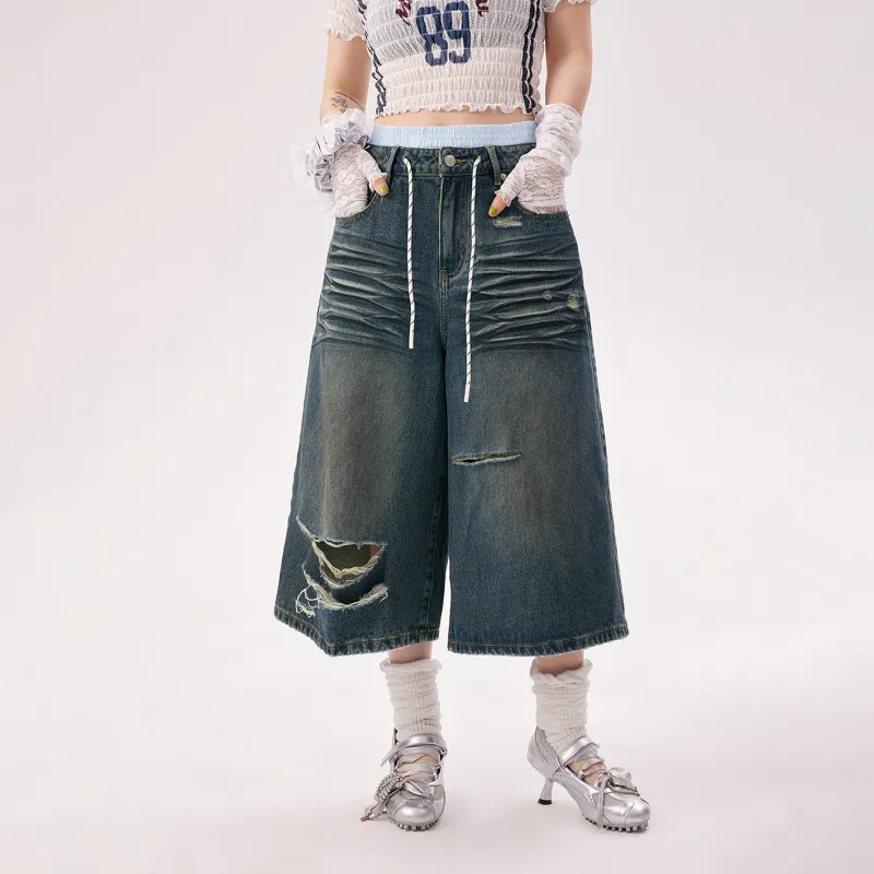CHUU Denim Shorts Women's Medium Denim Blue-2
