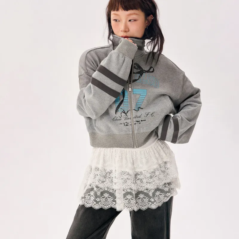 CHUU Cropped Coat Women's Light Heather Gray-2