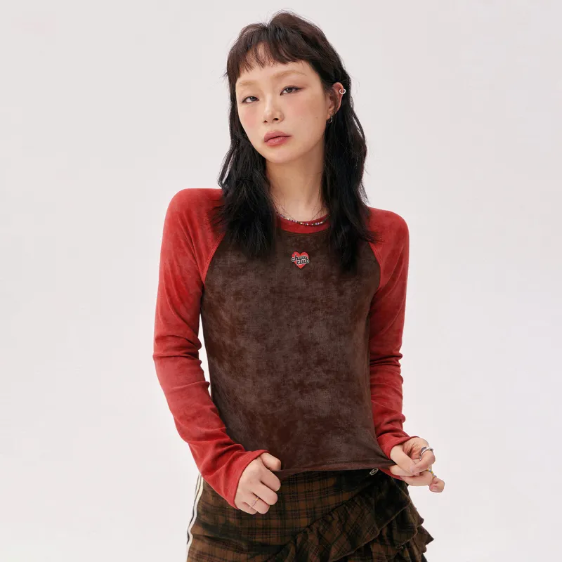 CHUU T Shirt Women's Vintage Red-2