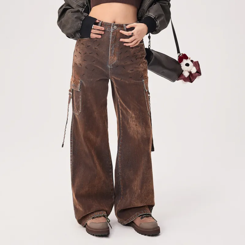 CHUU Jeans Women's Red Brown-2