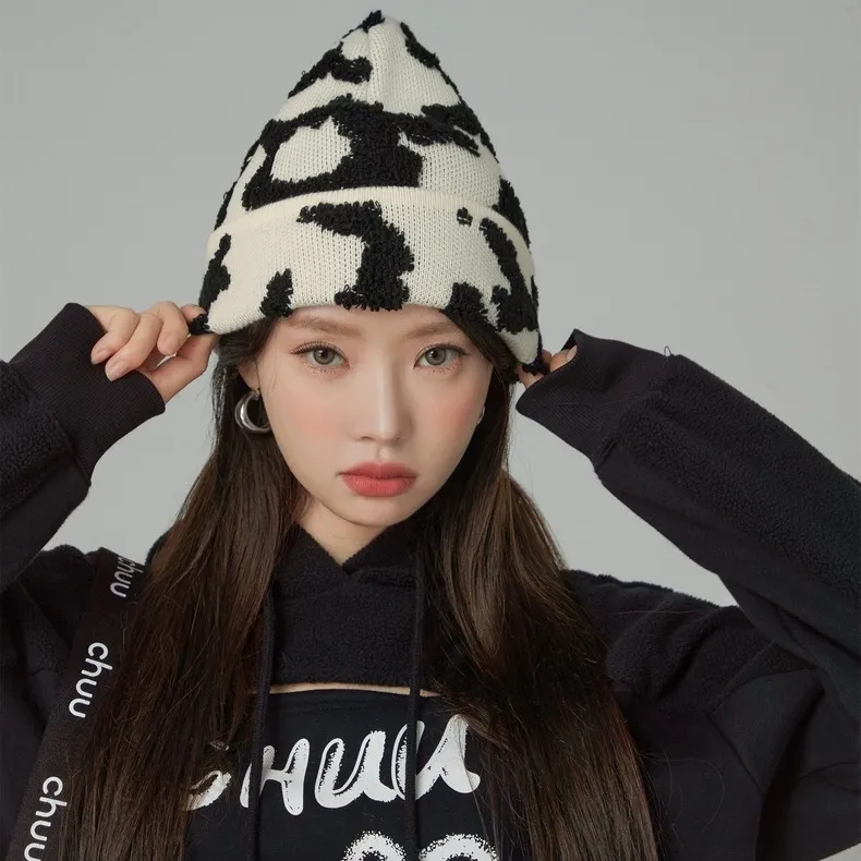 CHUU Acrylic Cotton Beanies Women's White-1