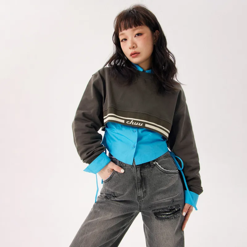 CHUU Sweatshirts Women's Carbon Gray-2