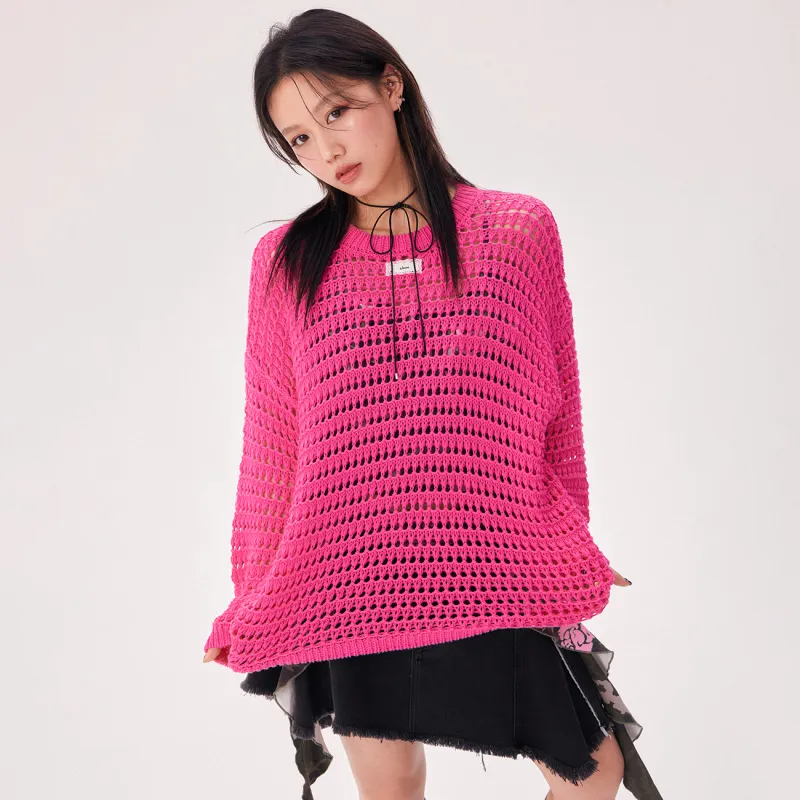 CHUU Knitwear Women's Dark Rose Red-2
