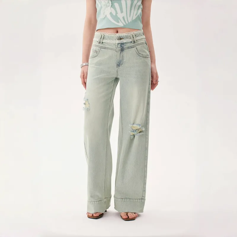 CHUU Jeans Women's Light Denim Blue-2