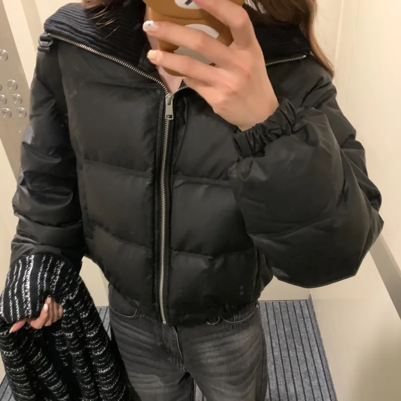 CHUU 24FW Cloud Cream Puff Down Jacket Women's Black-2