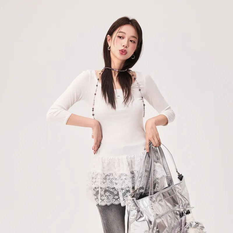 CHUU Long-Sleeved Dresses Women's White Apricot-2