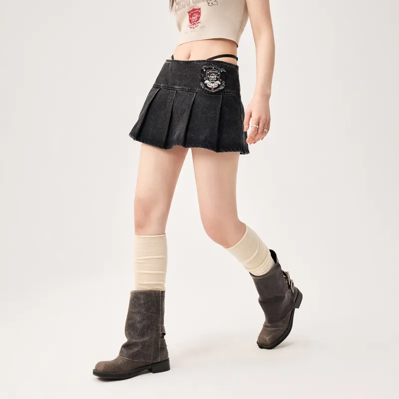 CHUU Casual Short Skirts Women's Gray-2