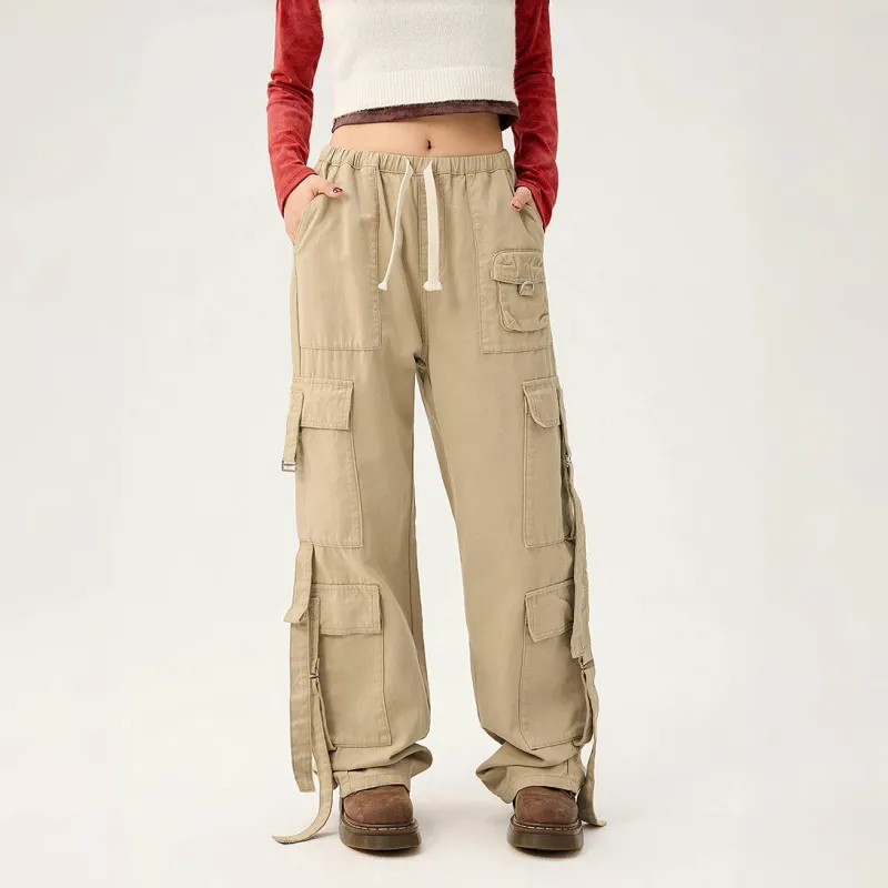 CHUU Casual Pants Women's Khaki-3