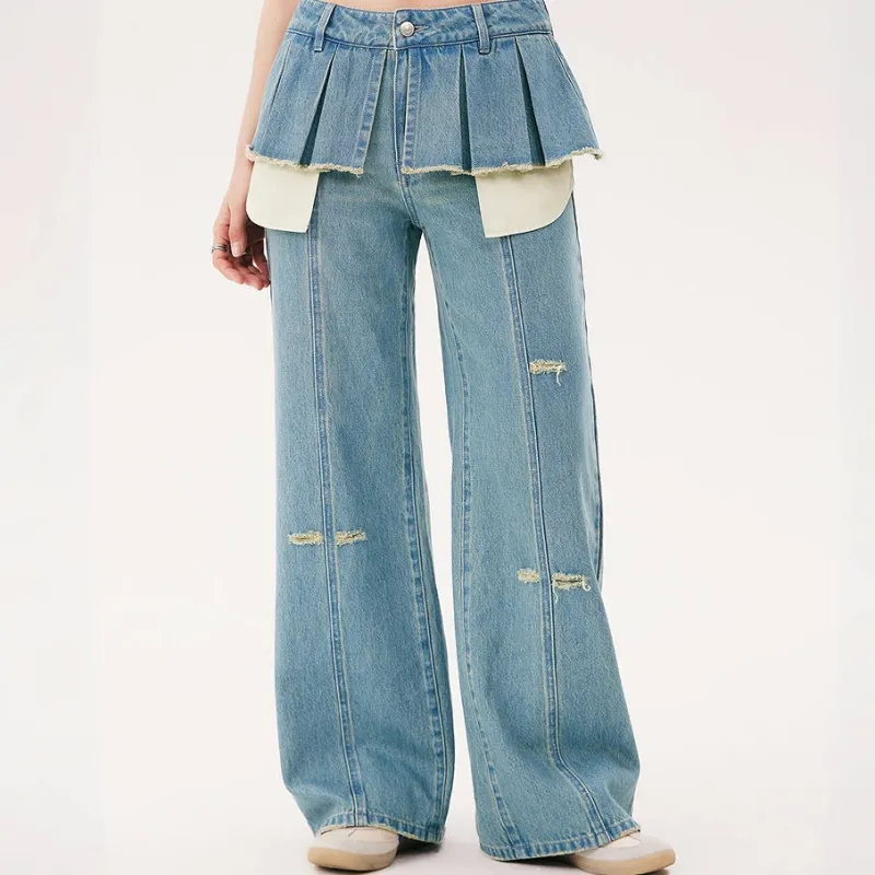 CHUU Jeans Women's Medium Denim Blue-4