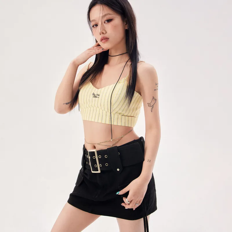 CHUU Tank Top Women's Yellow Stripes-2