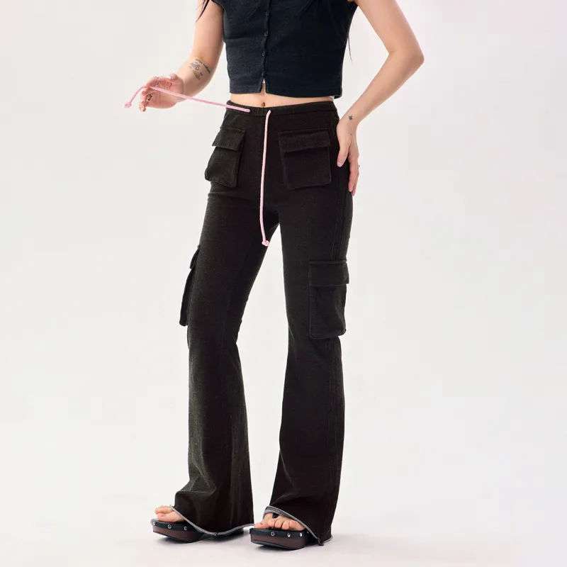 CHUU Casual Pants Women's Black-2