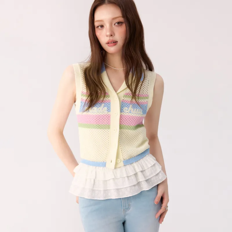CHUU Vest Women's White Apricot-2