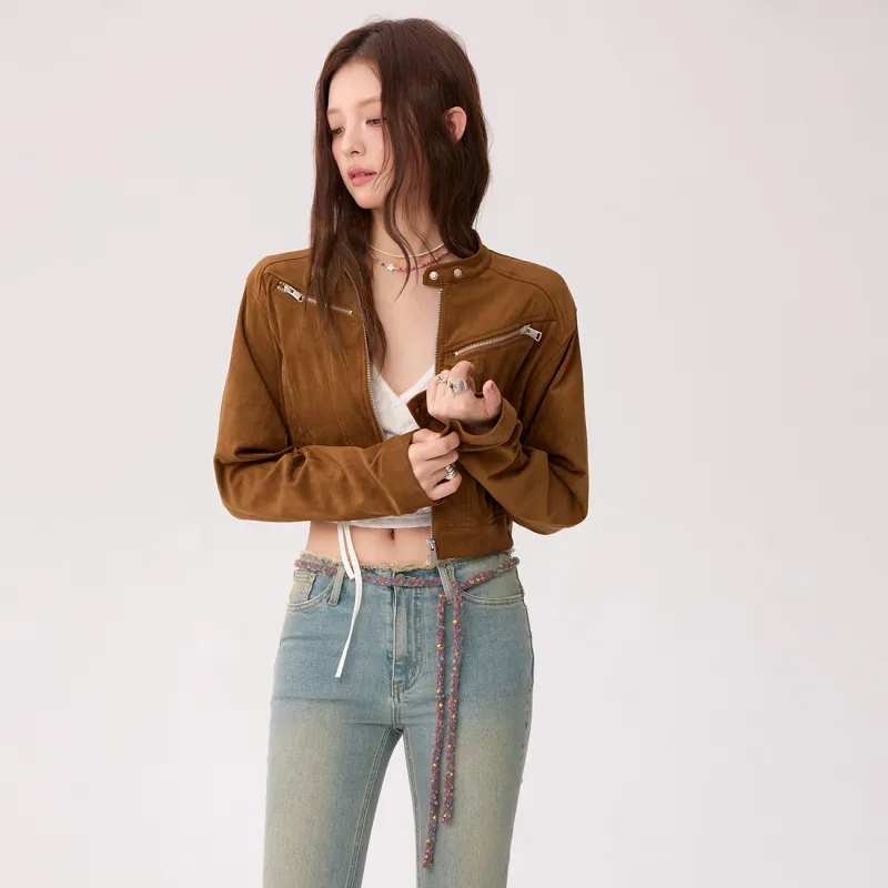 CHUU Cropped Coat Women's Pumpkin-2