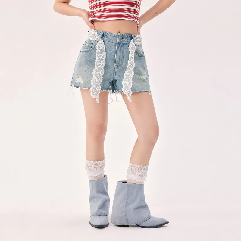 CHUU Denim Shorts Women's Light Denim Blue-2