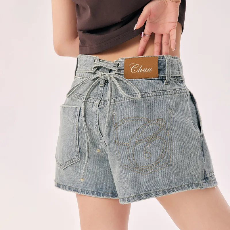 CHUU Denim Shorts Women's Light Denim Blue-2