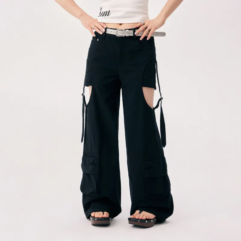 CHUU Casual Pants Women's Black-2