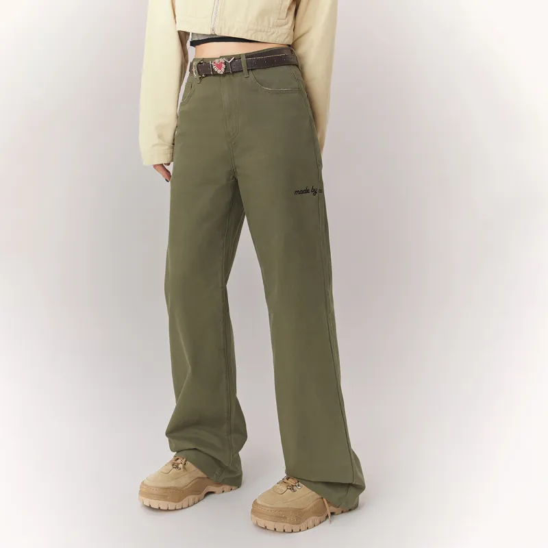 CHUU Casual Pants Women's Army Green-2