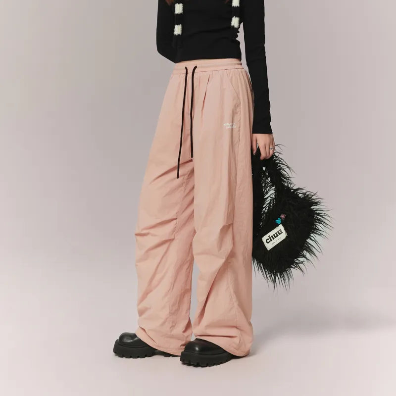 CHUU Casual Pants Women's Gray Pink-2