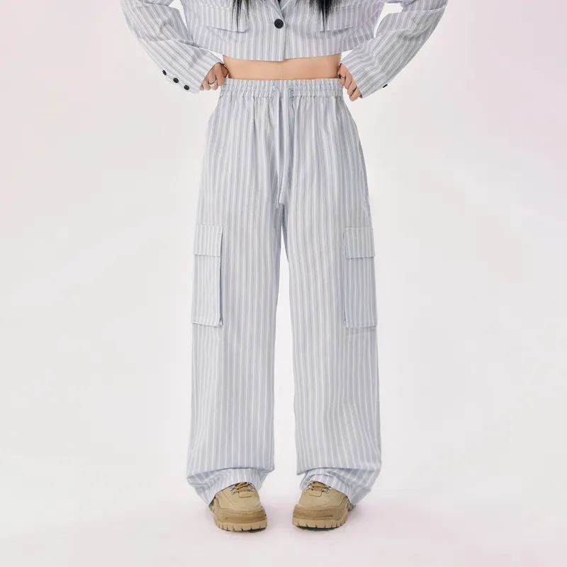 CHUU Casual Pants Women's Yellow Stripes-5