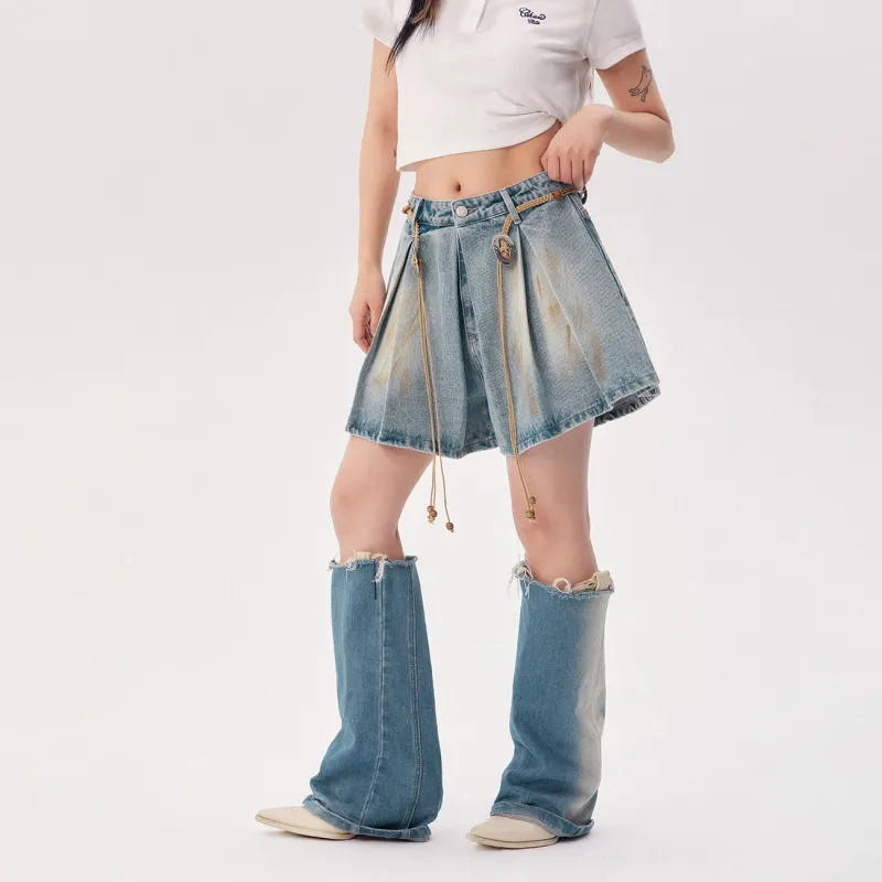 CHUU Denim Shorts Women's Light Denim Blue-2