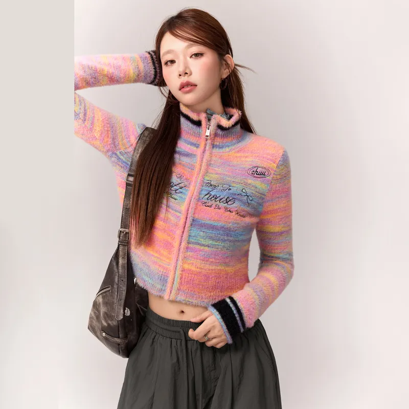 CHUU Knitwear Women's Pink Stripes-2