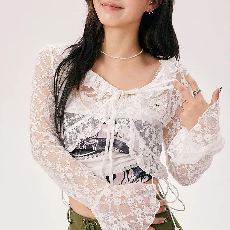 CHUU Chiffon Shirts Women's White-2