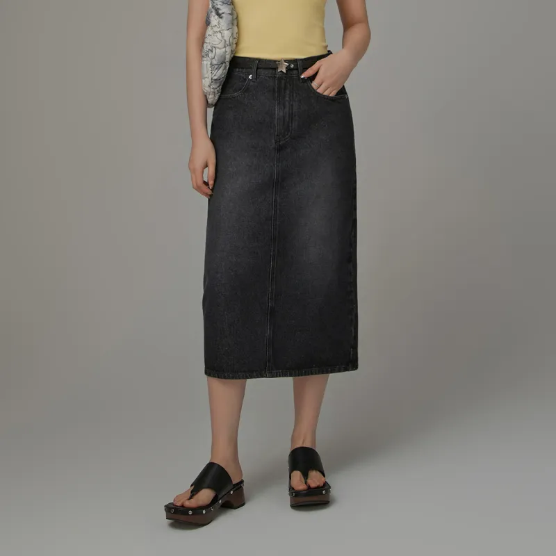 CHUU Casual Short Skirts Women's Black Gray-3