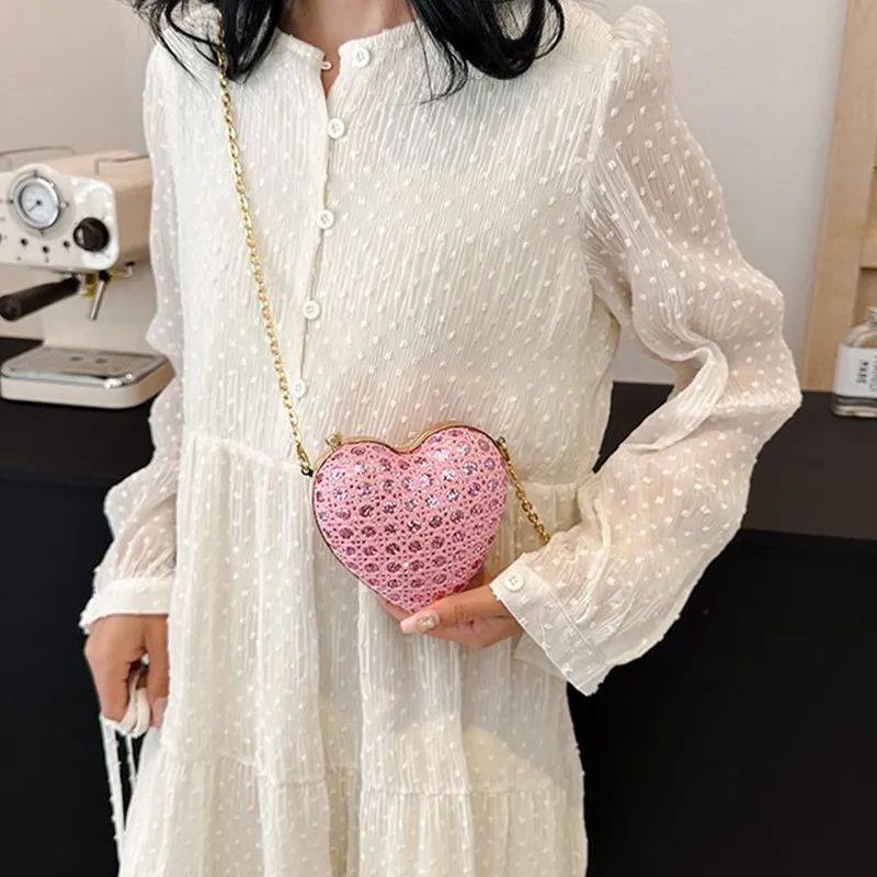 DALO PU Shoulder Bag Crossbody Bag Women's Pink/Black/White/Silver/Gold-2
