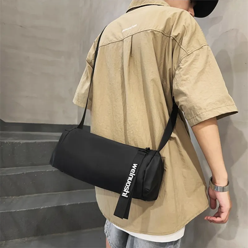 DALO Nylon Bucket Bag Crossbody Bag Unisex White/Black/Gray/Khaki-4