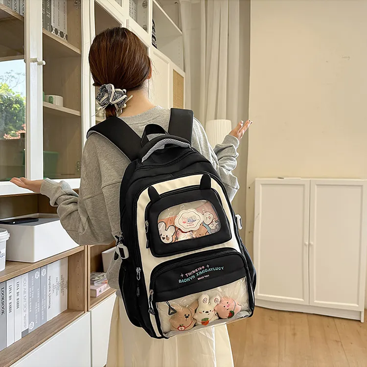 DALO Nylon Backpack Women's Multicolor-2