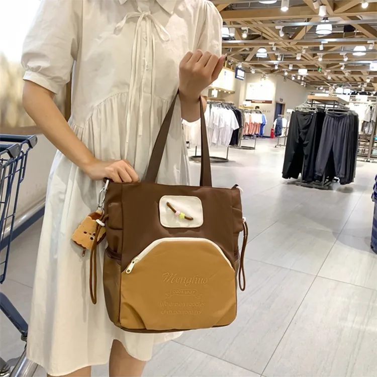DALO Oxford Shoulder Bag Crossbody Bag Women's White/Black/Yellow/Green/Brown-12